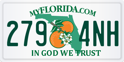 FL license plate 2794NH
