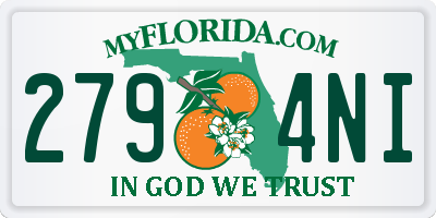 FL license plate 2794NI