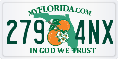 FL license plate 2794NX