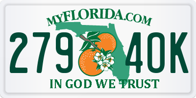 FL license plate 2794OK