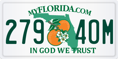 FL license plate 2794OM