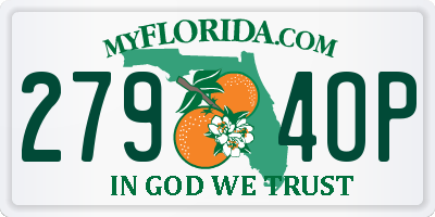 FL license plate 2794OP