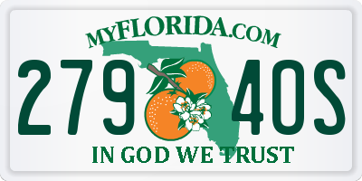 FL license plate 2794OS