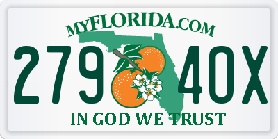 FL license plate 2794OX