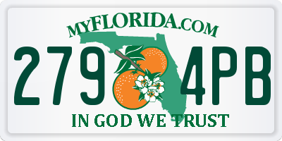 FL license plate 2794PB