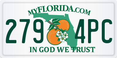 FL license plate 2794PC