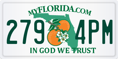 FL license plate 2794PM