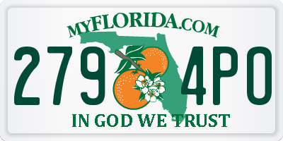 FL license plate 2794PO