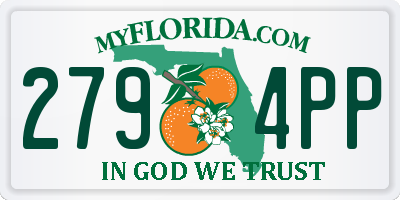 FL license plate 2794PP