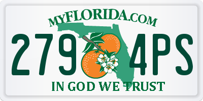 FL license plate 2794PS