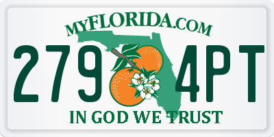 FL license plate 2794PT