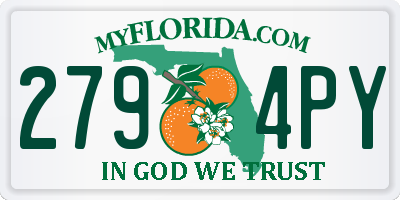 FL license plate 2794PY