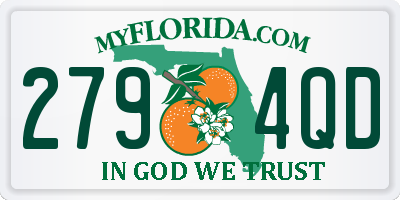 FL license plate 2794QD
