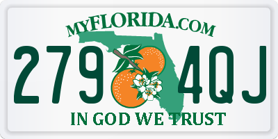 FL license plate 2794QJ