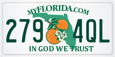 FL license plate 2794QL