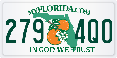 FL license plate 2794QO