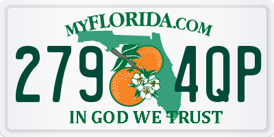 FL license plate 2794QP