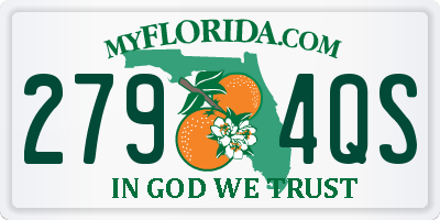 FL license plate 2794QS