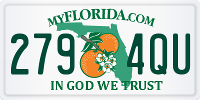 FL license plate 2794QU