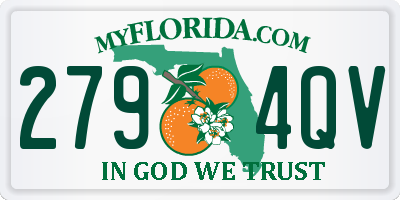 FL license plate 2794QV