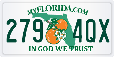 FL license plate 2794QX