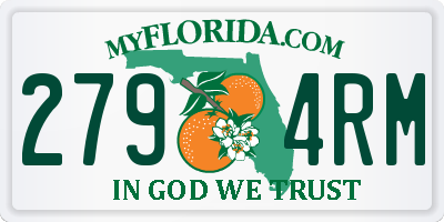 FL license plate 2794RM