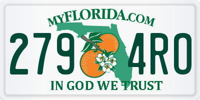 FL license plate 2794RO