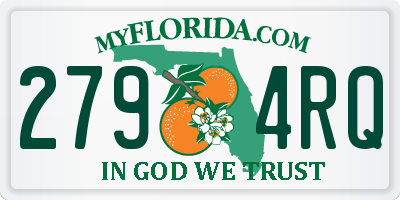 FL license plate 2794RQ
