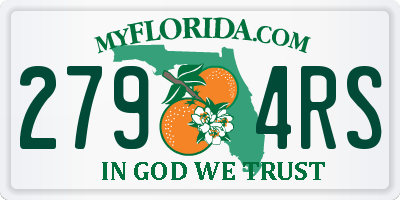 FL license plate 2794RS