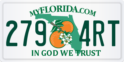 FL license plate 2794RT