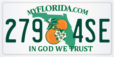 FL license plate 2794SE