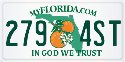 FL license plate 2794ST