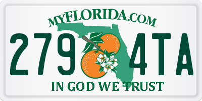 FL license plate 2794TA