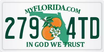 FL license plate 2794TD