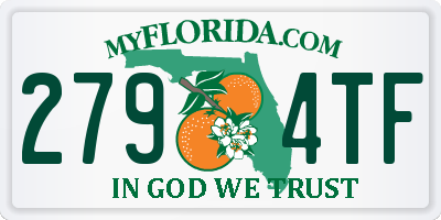FL license plate 2794TF