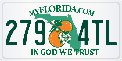 FL license plate 2794TL