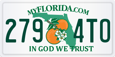 FL license plate 2794TO