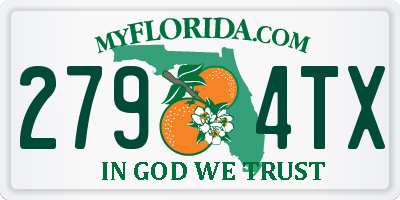 FL license plate 2794TX