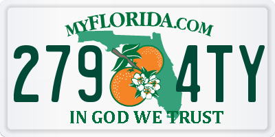 FL license plate 2794TY