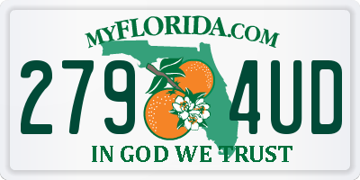 FL license plate 2794UD