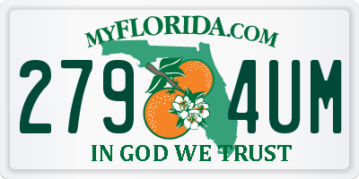 FL license plate 2794UM
