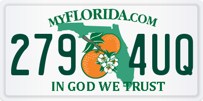 FL license plate 2794UQ