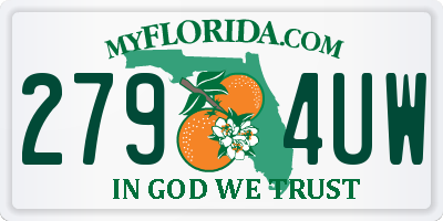 FL license plate 2794UW