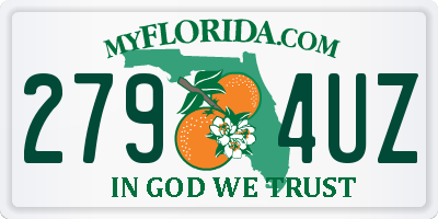 FL license plate 2794UZ