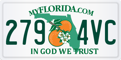 FL license plate 2794VC