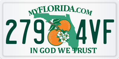 FL license plate 2794VF