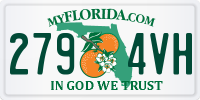 FL license plate 2794VH