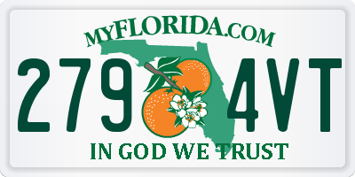 FL license plate 2794VT