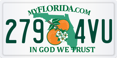FL license plate 2794VU