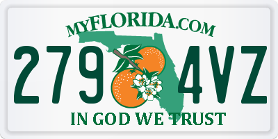 FL license plate 2794VZ